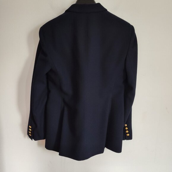 Ladies SZ 6P Lauren Ralph Lauren Navy Single-Breasted Jacket - Picture 3 of 4